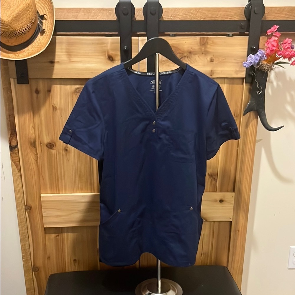 Dickies Blue Short Sleeve Scrub Casual Comfort